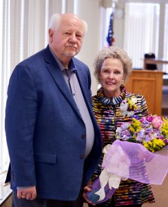 Chuck and Pam Hall - Pam thanked Chuck for all his support during her acceptance speech.