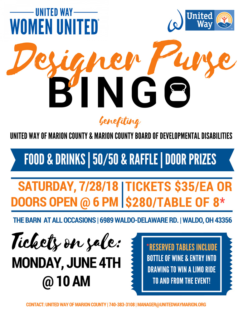 Designer Purse Bingo Flyer