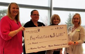 Photo (left to right):  Maggie Breeding, Major Christy Utley, Diane Glassmeyer, and Kathie Seckel